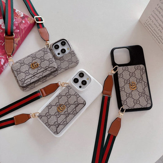 Premium Card Bag Crossbody Classic iPhone Case