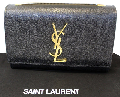 Saint Laurent Kate Leather Black Crossbody Style 5