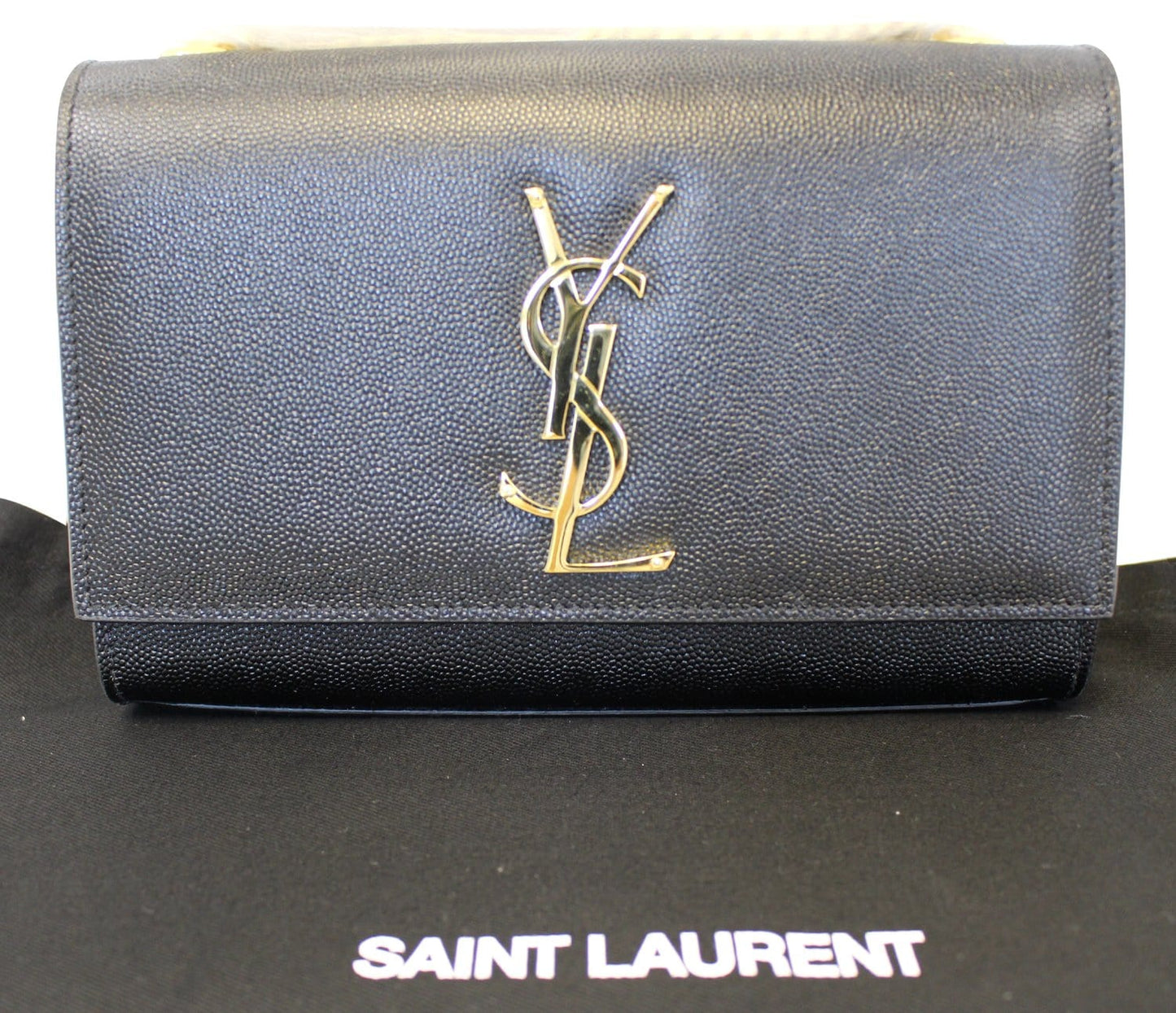 Saint Laurent Kate Leather Black Crossbody Style 4