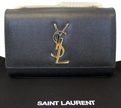 Saint Laurent Kate Leather Black Crossbody Style 4