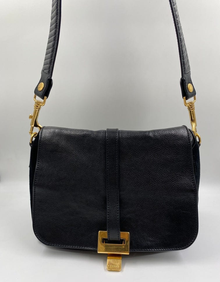 Céline leather and suede crossbody