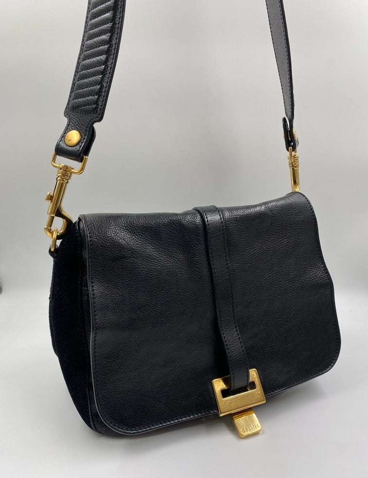 Céline leather and suede crossbody
