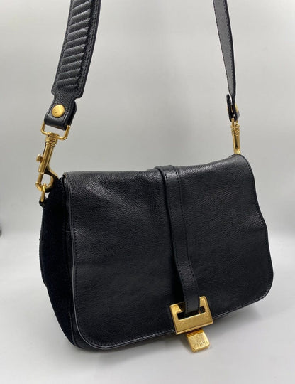 Céline leather and suede crossbody