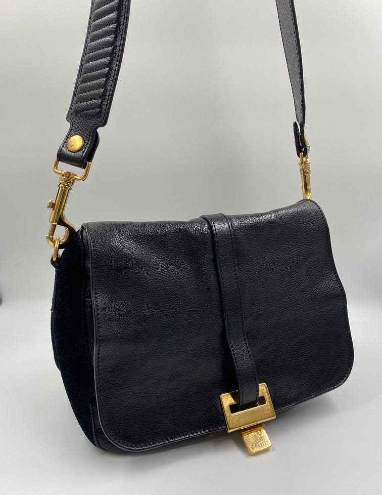 Céline leather and suede crossbody