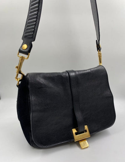 Céline leather and suede crossbody