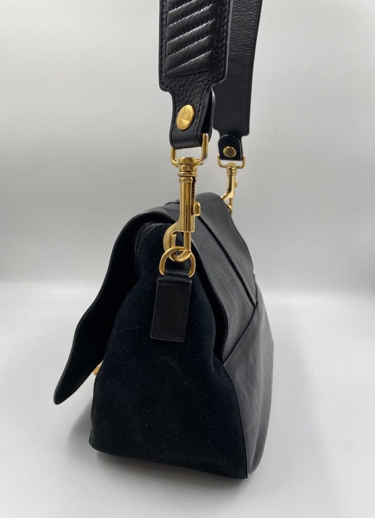 Céline leather and suede crossbody