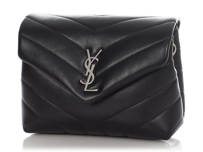 Saint Laurent Loulou Matelassé Black Shoulder Bag