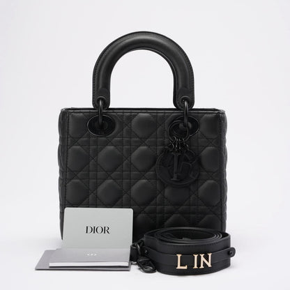 Christian Dior Matte Black Small Lady Dior Bag 2020