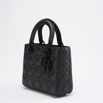 Christian Dior Matte Black Small Lady Dior Bag 2020