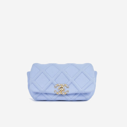 Chanel Chanel 19 Lambskin Blue Shoulder Bag