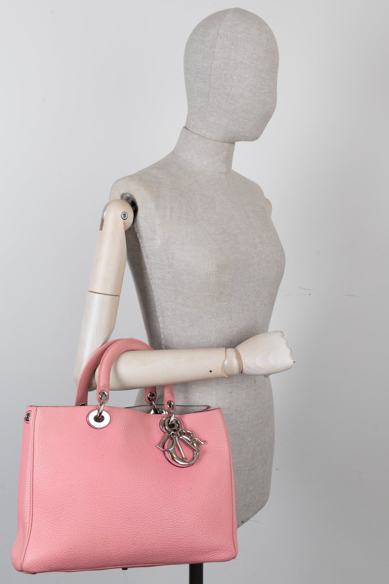 Christian Dior Diorissimo Tote Leather Pink