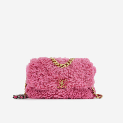 Chanel Chanel 19 Lambskin Black Shoulder Bag Style 28