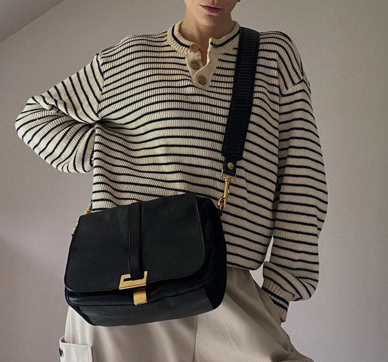 Céline leather and suede crossbody