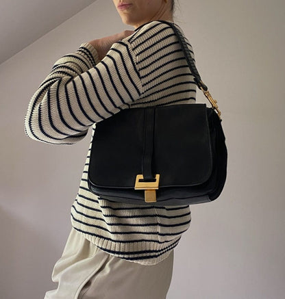 Céline leather and suede crossbody