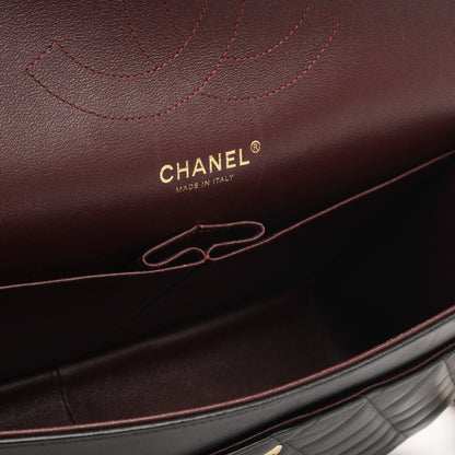 Chanel Classic Flap Lambskin Black Shoulder Bag Style 19