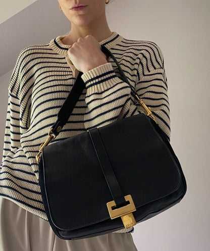 Céline leather and suede crossbody