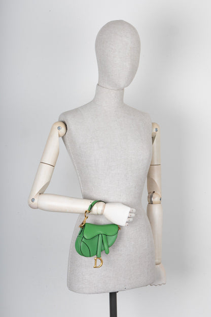 Christian Dior Micro Saddle Bag Green