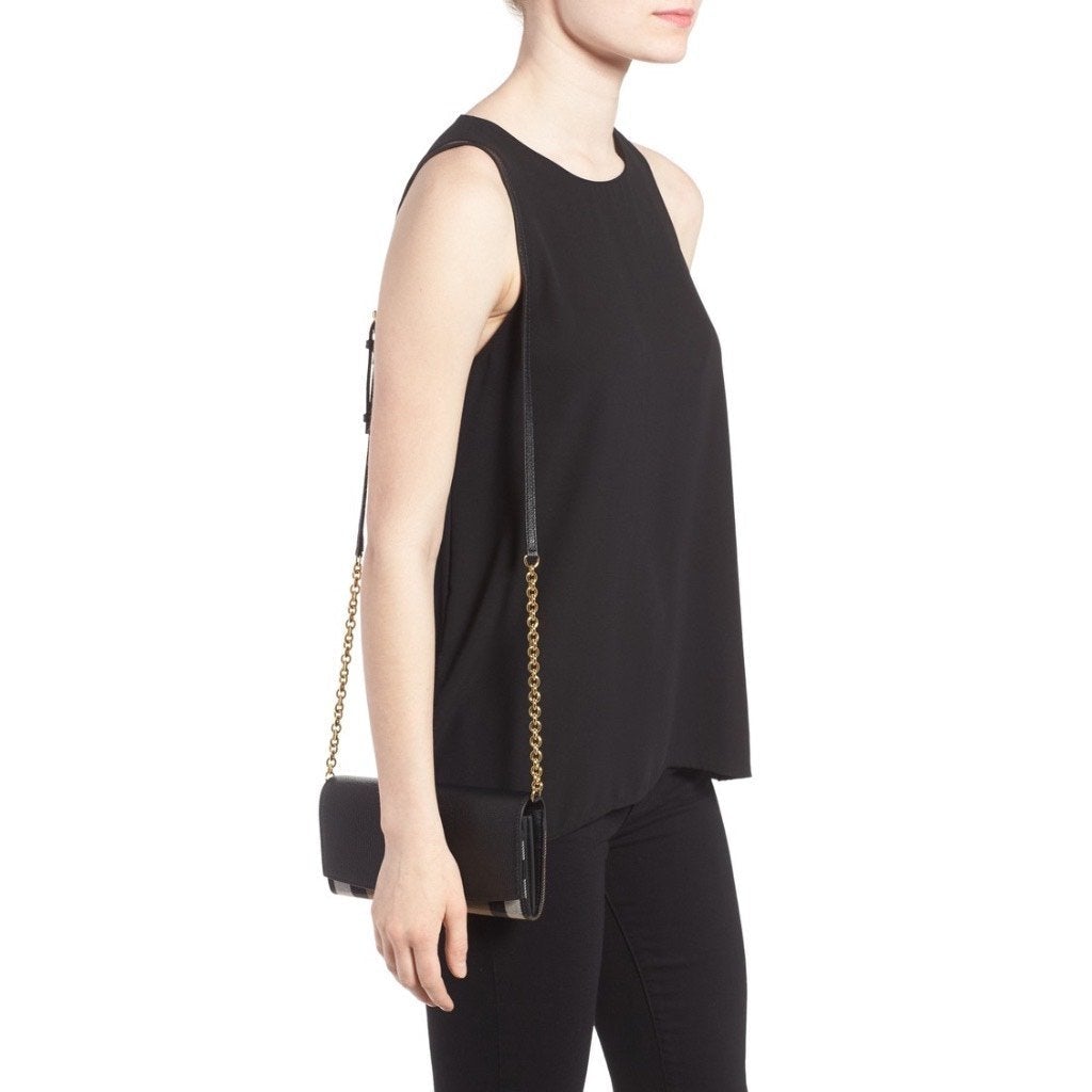 Henley Crossbody On Chain Bag Black