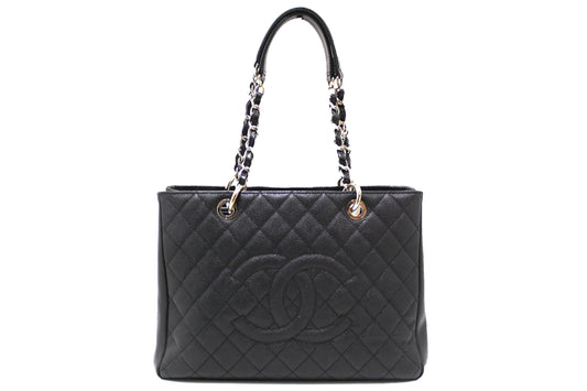 Chanel Quilted Caviar Leather Black Tote Style 3