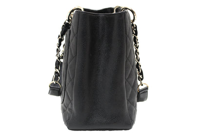 Chanel Quilted Caviar Leather Black Tote Style 3