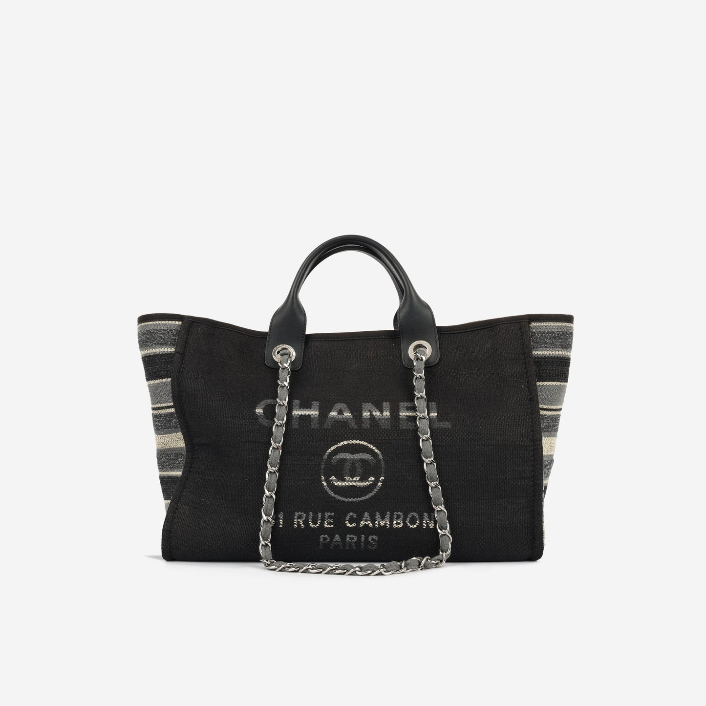 Chanel Cambon Calfskin Black Tote Bag Calfskin