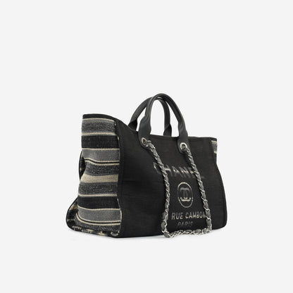 Chanel Cambon Calfskin Black Tote Bag Calfskin