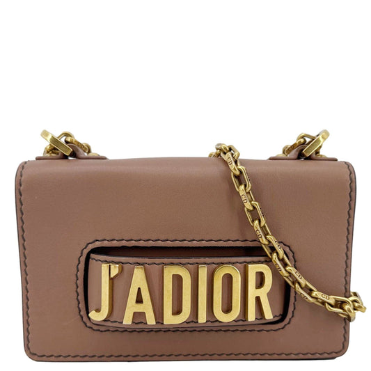 Christian Dior J'Adior Flap Mini Leather Chain Shoulder Bag Rose Poudre