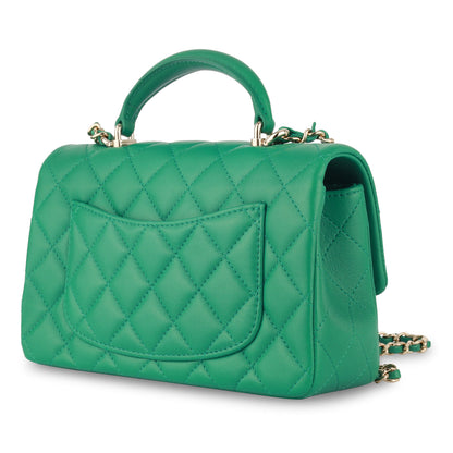 Chanel Classic Flap Lambskin Gold Shoulder Bag Style 72