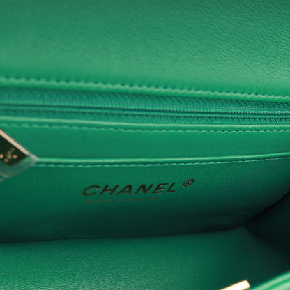 Chanel Classic Flap Lambskin Gold Shoulder Bag Style 72