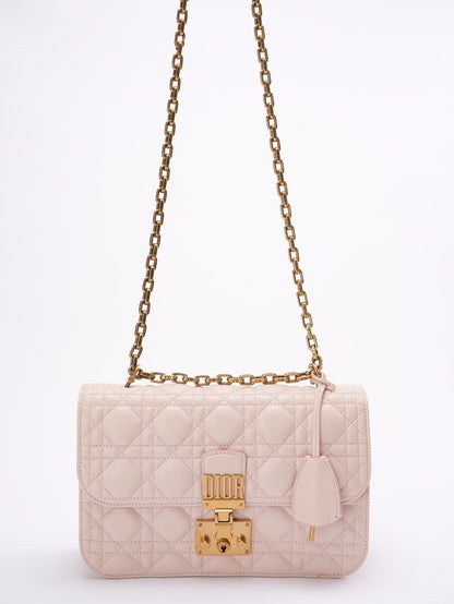 Christian Dior Pink Small Flap Shoulder Bag Lambskin 2017