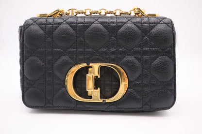 Dior Small Caro Crossbody in Black Cannage Leather