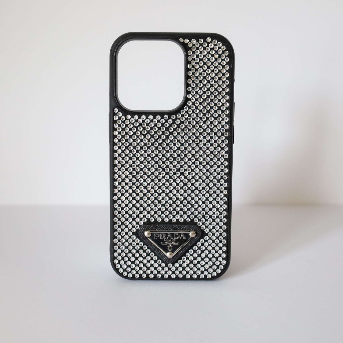 Prada Rhinestone Design Phone Case iPhone 12 13 14 Pro Plus