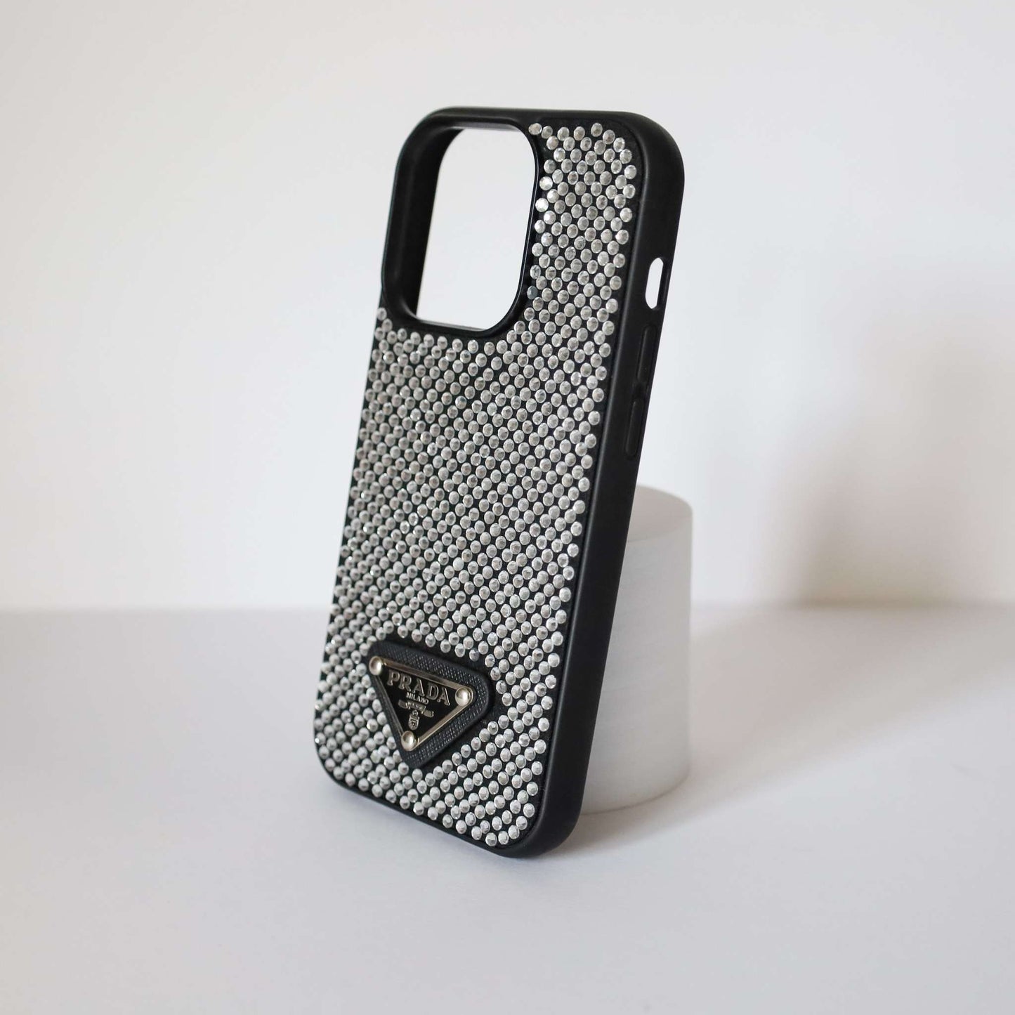 Prada Rhinestone Design Phone Case iPhone 12 13 14 Pro Plus