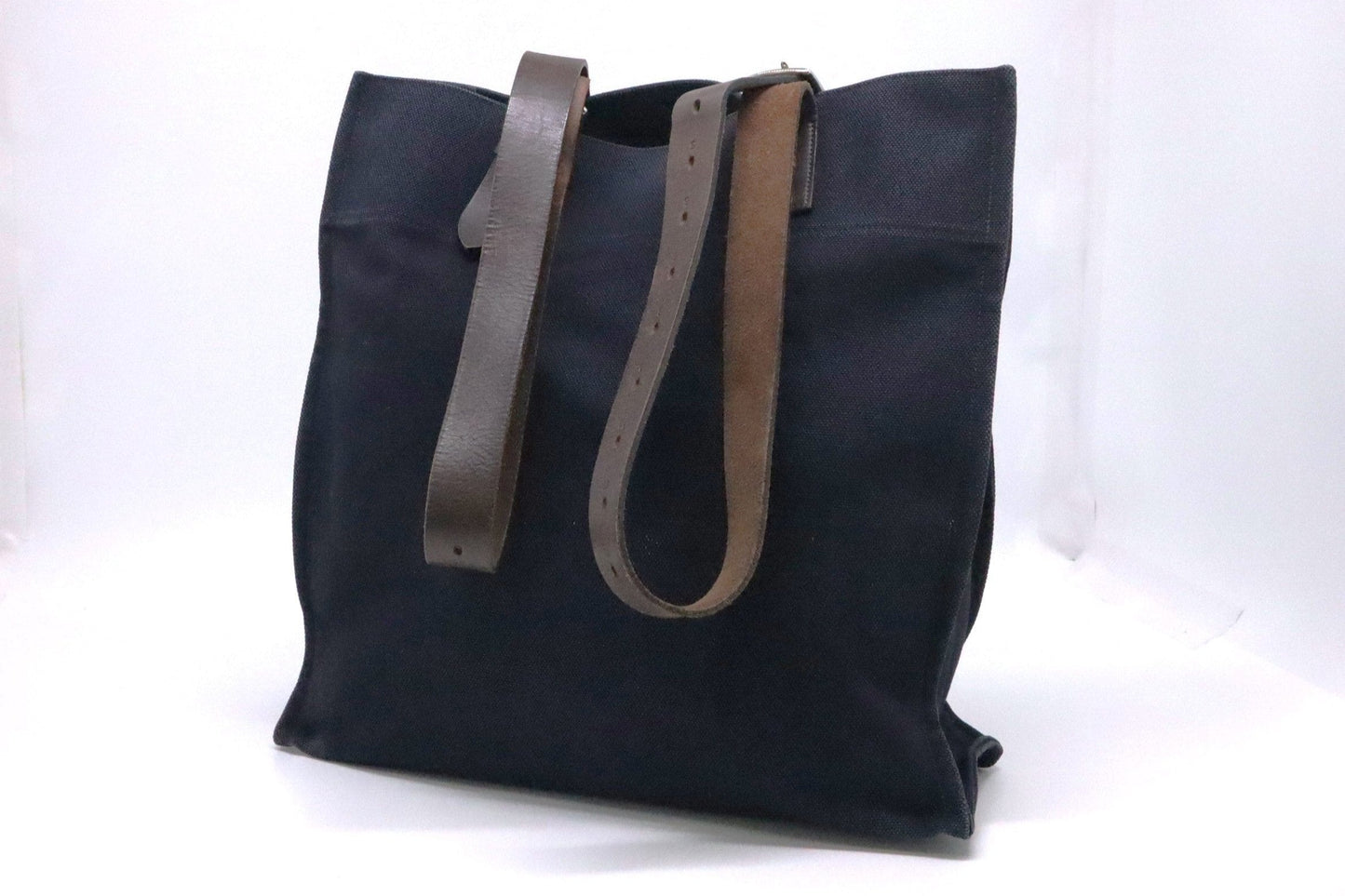 Hermes Etriviere Tote In Navy Blue Canvas