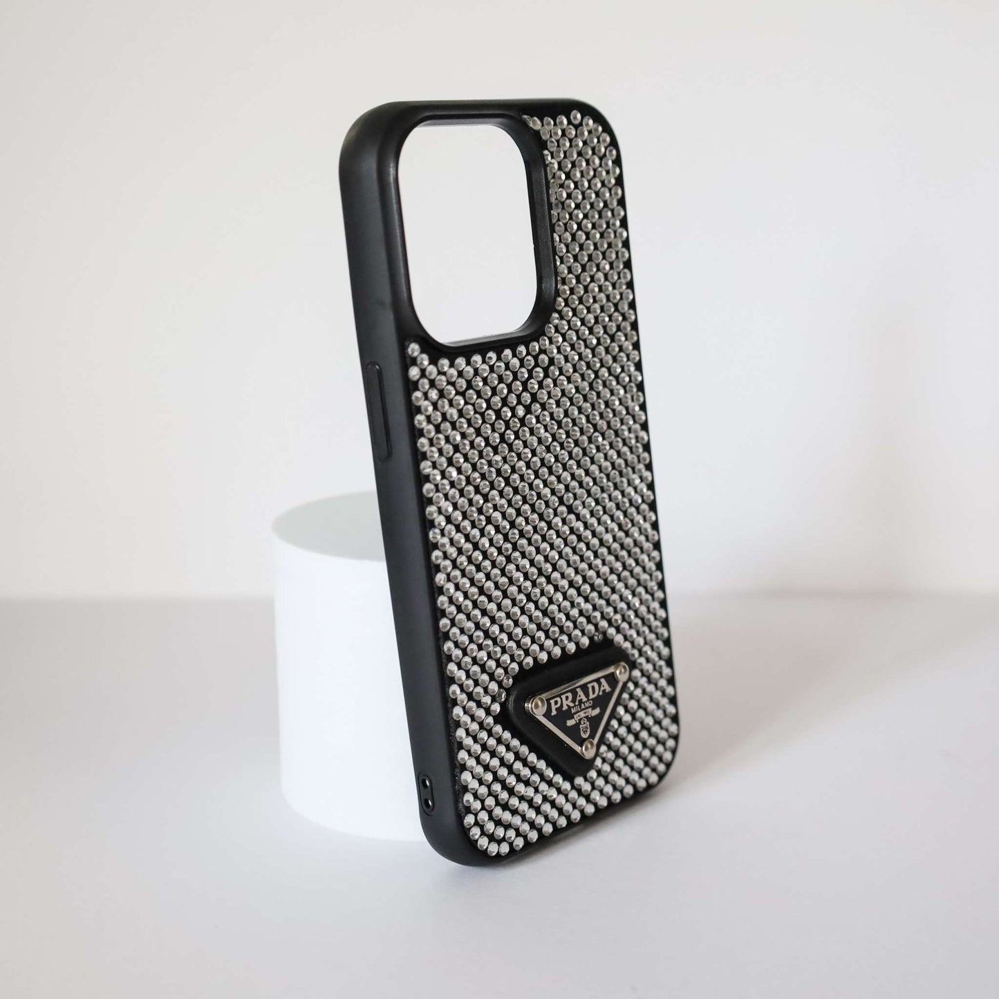 Prada Rhinestone Design Phone Case iPhone 12 13 14 Pro Plus