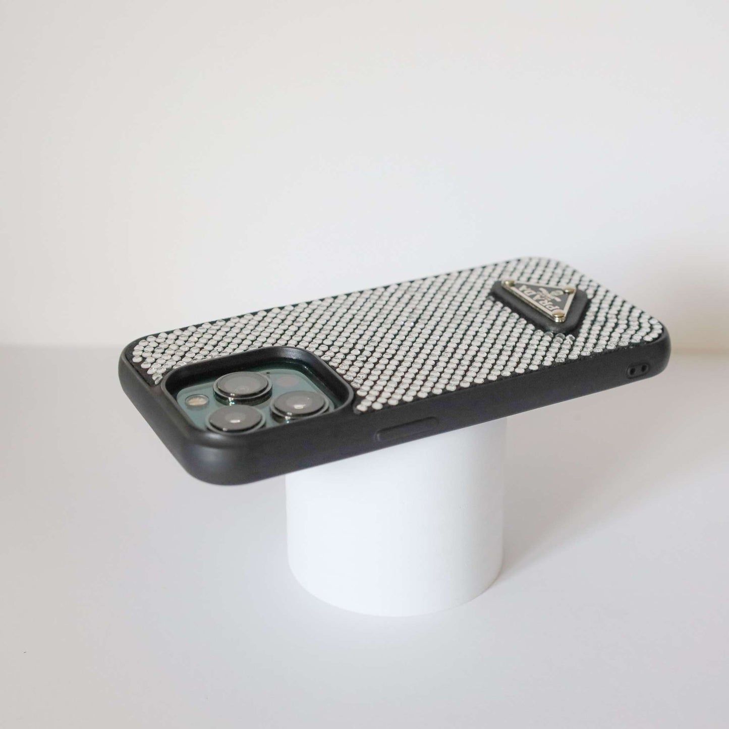 Prada Rhinestone Design Phone Case iPhone 12 13 14 Pro Plus