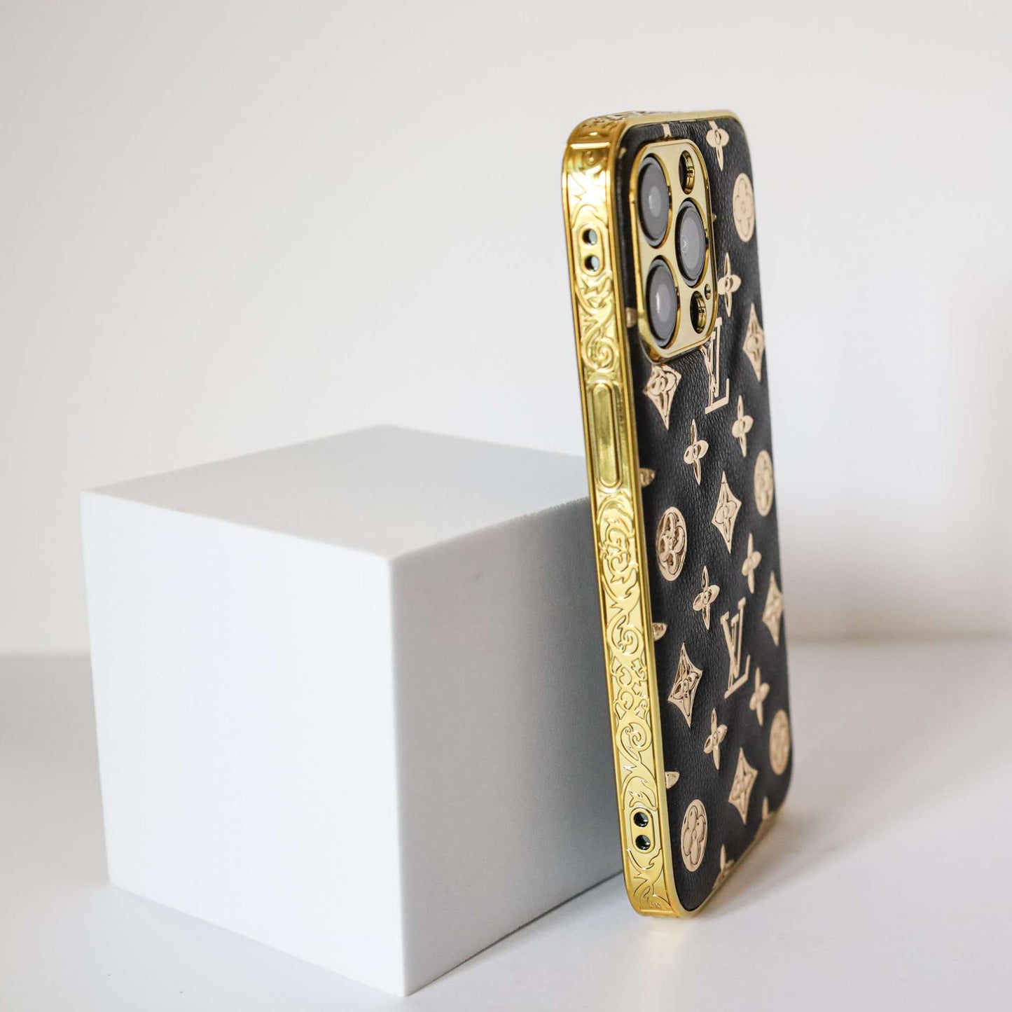 iPhone Glitter Case Leather Gold Letters 11 12 13 14 Pro Max