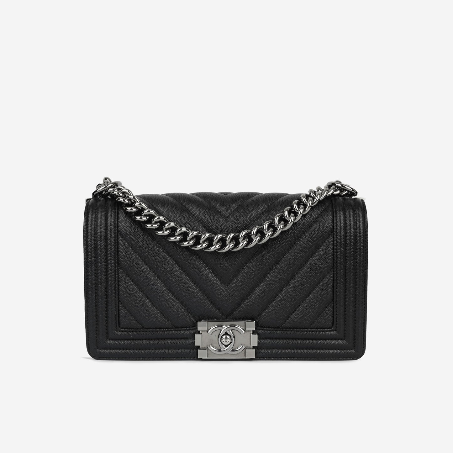 Chanel Boy Bag Caviar Black Shoulder Bag Style 10