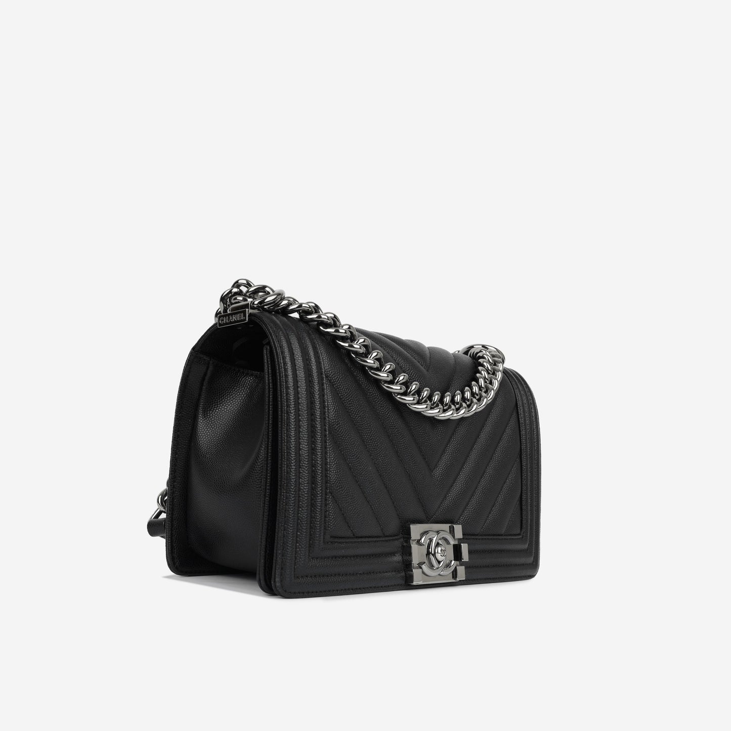 Chanel Boy Bag Caviar Black Shoulder Bag Style 10