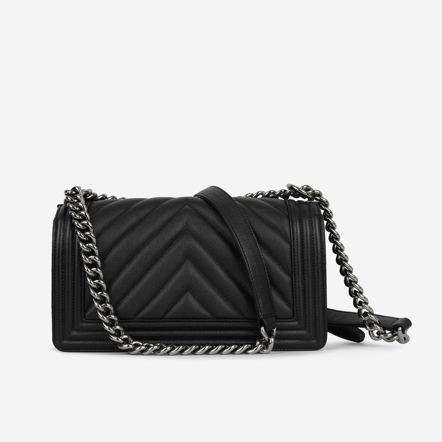Chanel Boy Bag Caviar Black Shoulder Bag Style 10