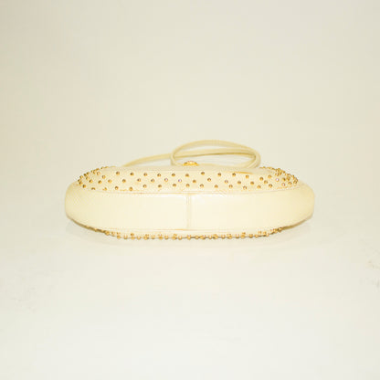 JUDITH LEIBER Vintage Cream Snakeskin & Gold Crossbody/Clutch