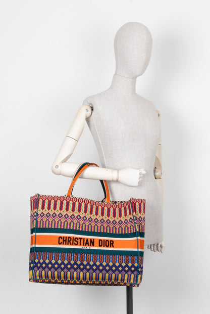 Christian Dior Large Book Tote Multicolor
