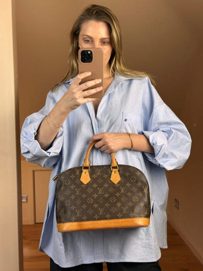 Louis Vuitton Alma Monogram Canvas Brown Bag