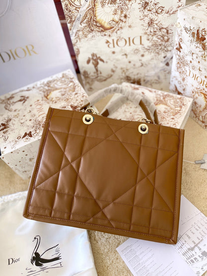 Dior Chain Leather Tote Bag