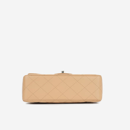 Chanel Classic Flap Lambskin Gold Shoulder Bag Style 104