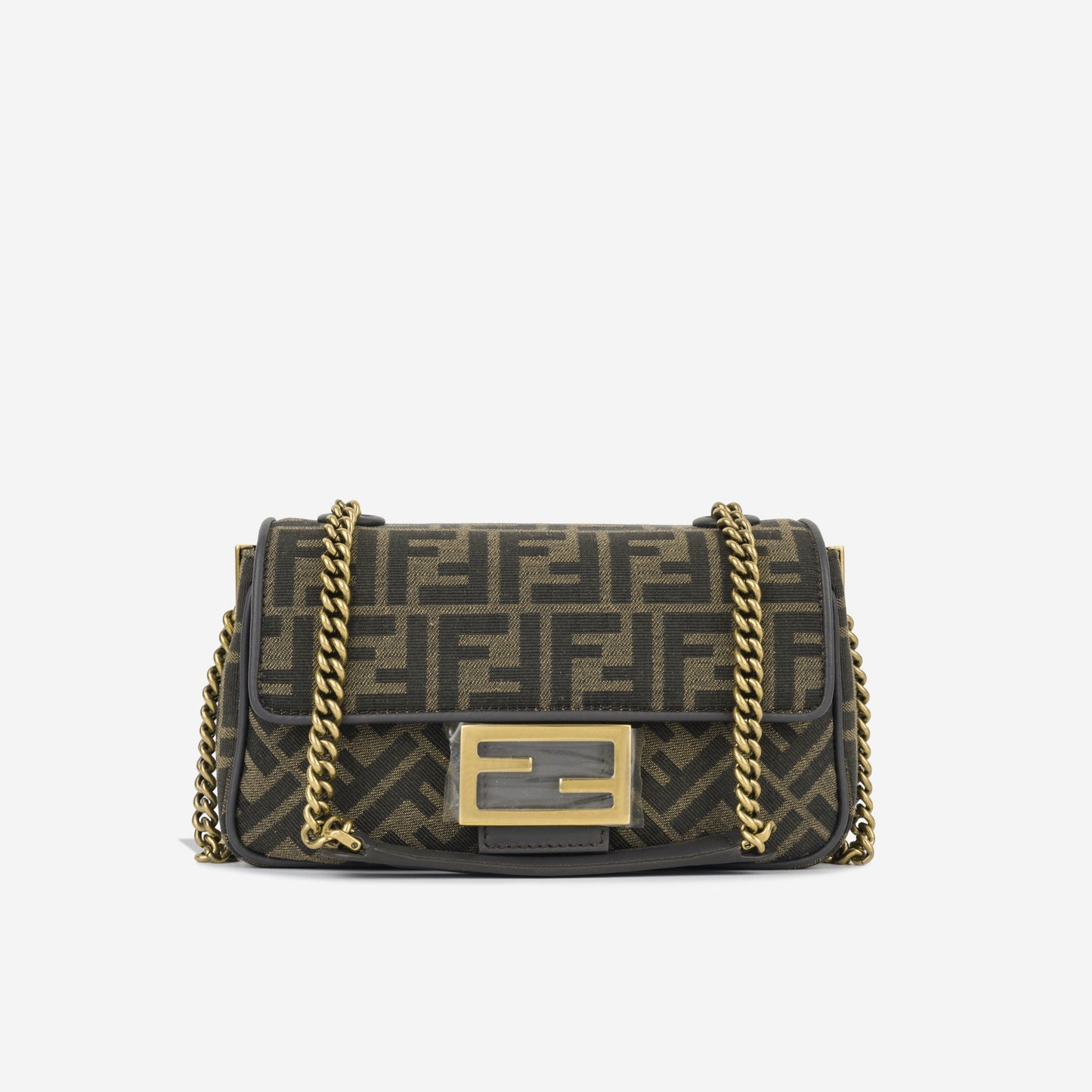 Fendi Baguette Canvas Red Shoulder Bag Style 60