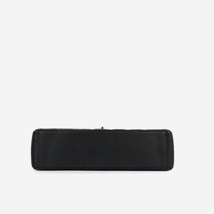 Chanel Classic Flap Lambskin Black Shoulder Bag Style 91