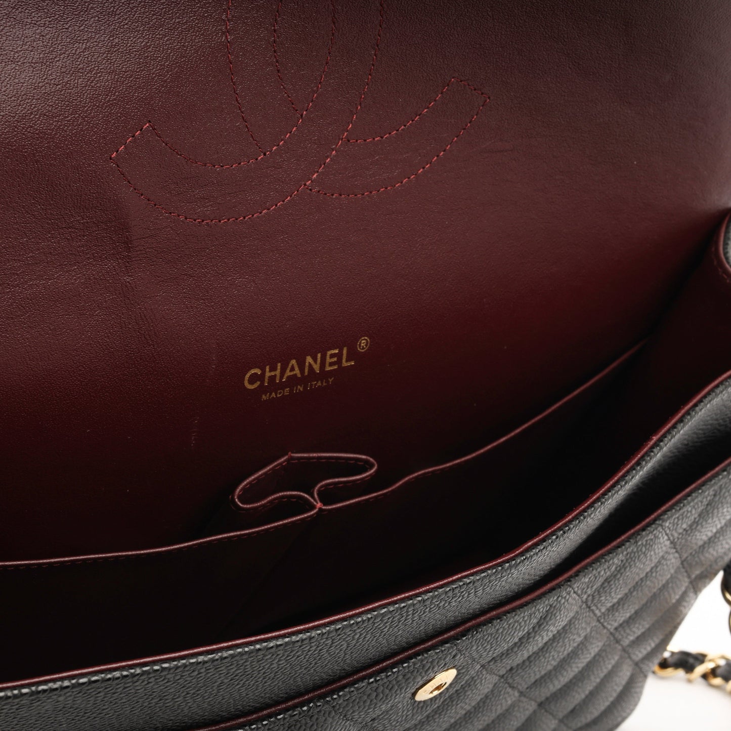 Chanel Classic Flap Lambskin Black Shoulder Bag Style 91