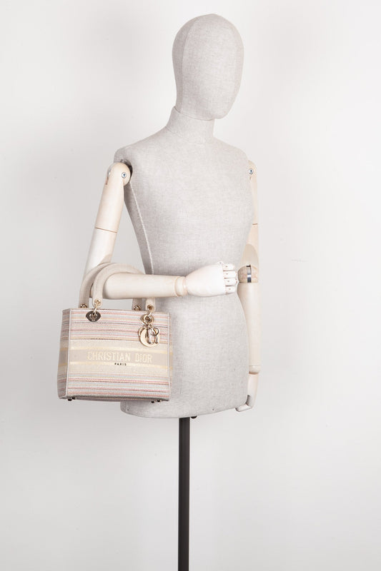 Dior Book Tote Lady Dior Canvas Tote Bag