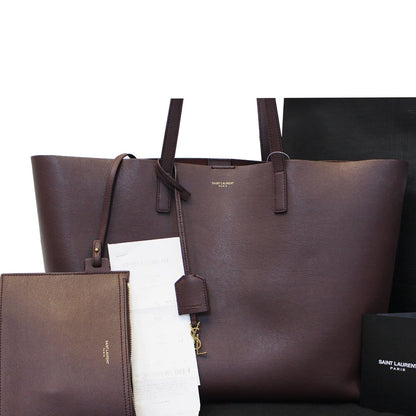 Yves Saint Laurent Black Leather East West Shopping Tote Bag